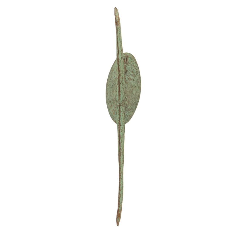 Creative Co-Op Distressed Metal Tuna Tail Accent Decor, Aqua