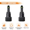 Tuxihapp 2PCS Plastic Fuel Line Quick Connector, Push-On Fuel Hose