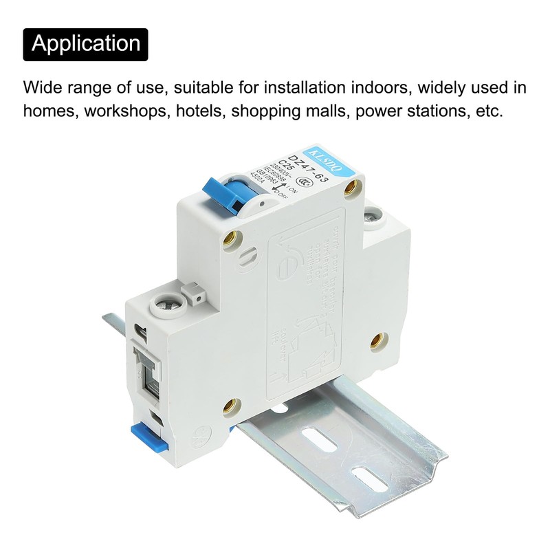 sourcing map Miniature Circuit Breaker Low Voltage AC 25A 230/400V