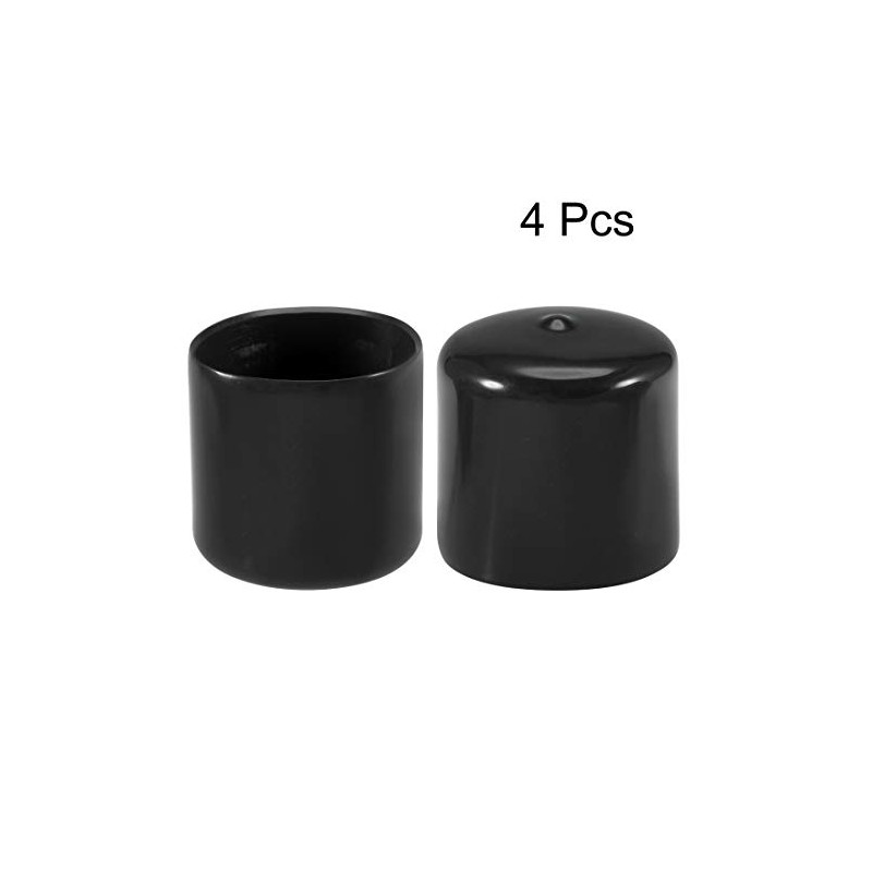 sourcing map 4pcs Rubber End Caps 45mm ID Vinyl Round