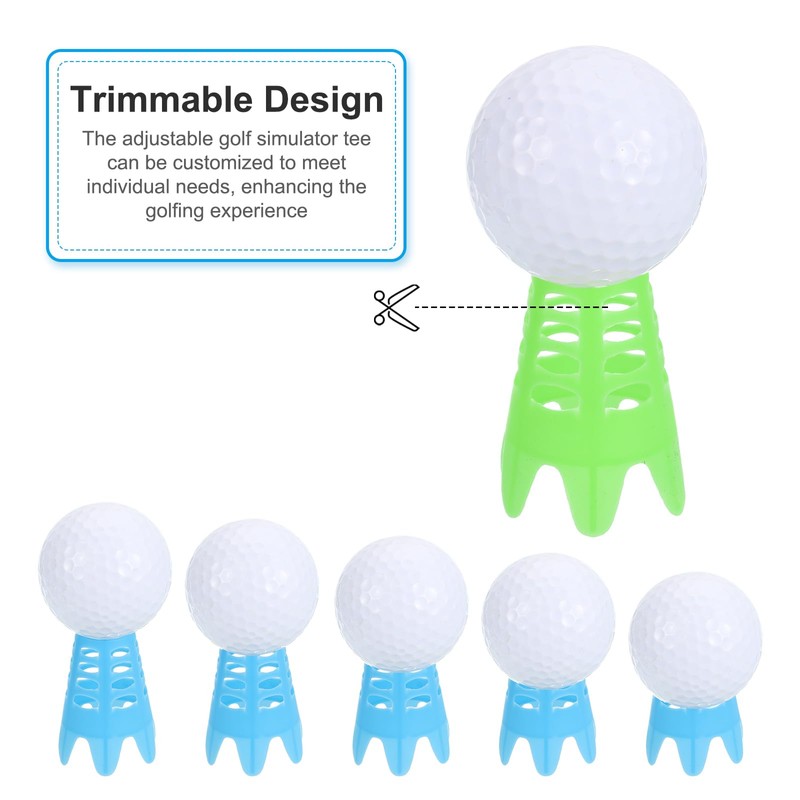 PATIKIL Golf Simulator Tees, 20Pcs Plastic Golf Tees Mat Practice