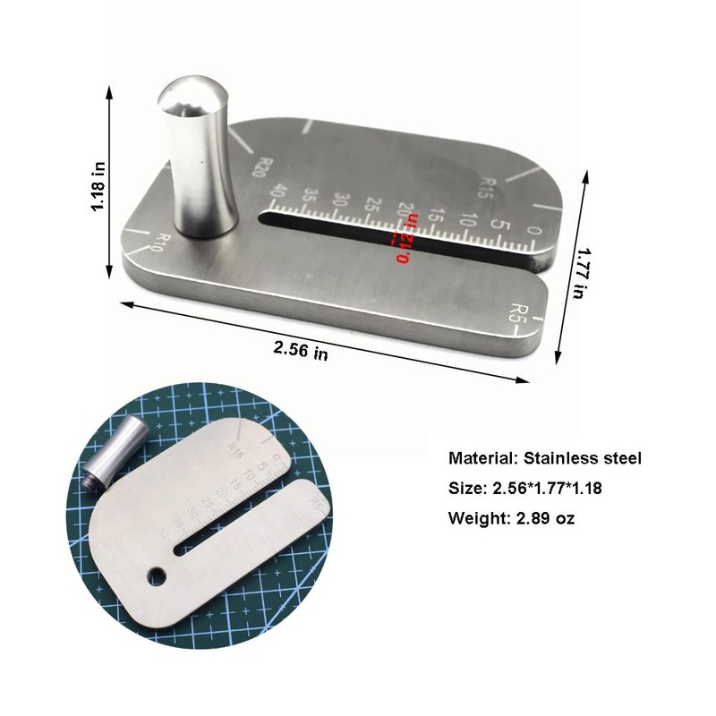 PANSHIYON Leather Stitching Punch Aid Plate,Stainless Steel Leather Stitching Punch