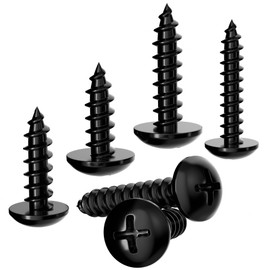320 PCS M3 M4 Black Round Head Self Tapping Screws