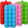 Newk Flower Shape Silicone Molds, 4 Packs 15 Cavity Nonstick