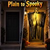 1pc Halloween Glowing Skull Skeleton Ghost Decoration, Hanging Gauze Ghost