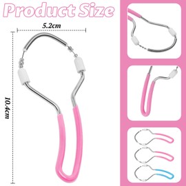 Colorich Pack of 3 Facial Hair Remover, Spring Facial Epilator, Face Hair Remover, Manual Portable Epilator, Suitable for Facial Hair Removal, Forehead, Cheek, Upper Lip (Blue, Pink)