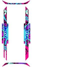 Graphics for OneWheel Plus XR, Zany Pink design, Rail decals only, EARTH SURF DESIGNS by Senge Graphics Inc.