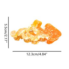 Dreamy Jellyfish Hair Clips,Cute Acetate Hair Clip,Big Claw Clips for Women,Orange