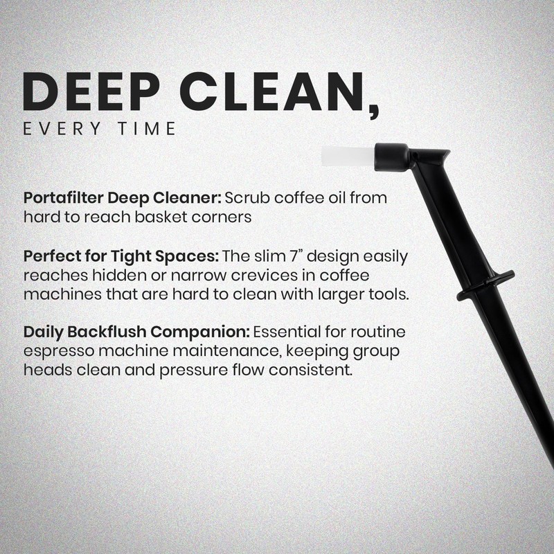 Rattleware Espresso Machine 7” Group Brush with Drip Guard –