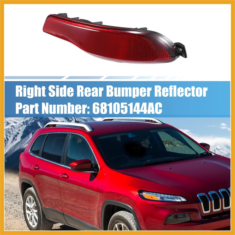Partuto Car Rear Bumper Reflector Right for Jeep Cherokee 2014