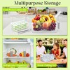 Aneco 2 Set Plastic Freezer Ice Bin with Flexible Scoop
