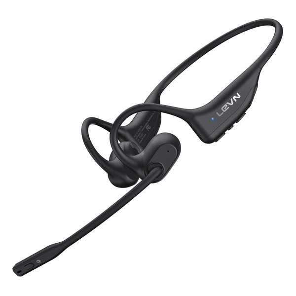 LEVN Open Ear Headphones with Mic, Bluetooth Headset with Microphone