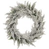 Heavily Flocked Pine Artificial Christmas Wreath 20-Inch Unlit