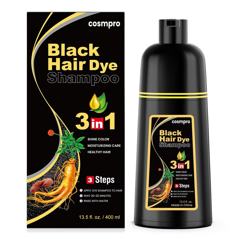Champú Instant Hair Color para Cabello,Champú para Teñir el Cabello