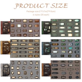 MIANRUII 120 Stück antike Aufkleber für Scrapbooking, Vintage-Aufkleber für Scrapbooking, DIY-Basteleien, wasserfeste Journaling Supplies & Junk Journal Ephemera, mit Sticker Organizer