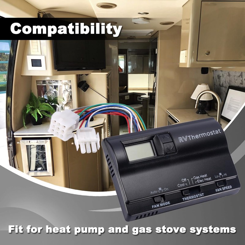 RV Upgrade 6536A3351 - Digital Heat/Cool Thermostat - Compatible with