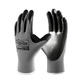 COOLJOB 10/20 Pairs Safety Work Gloves for Men Women Non-slip, Nitrile Rubber Coated Working Garden Yard Gloves Bulk with Grip, Palm Dipped Oil Resistant and Hand-friendly, MultiPack (Gray, X-Large)