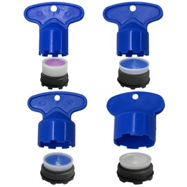 LiXiongBao 4 Size Faucet Aerator Key Removal Wrench Tool with 4 Pieces Faucet Aerator for M 16.5 18.5 21.5 24 Aerators