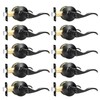 GOBEKOR 10 Pack Matte Black Privacy Door Levers Bedroom Door