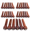 30pcs Cocobolo Guitar Bridge Pins, Vintage Style, Slotted w/Green Abalone