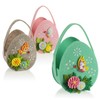 com-four® 3x Easter basket made of felt - basket to