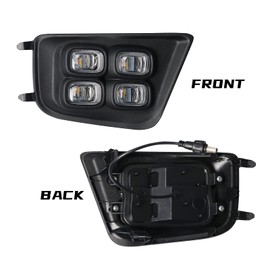 VGETTING Daytime Running Lights For Toyota Tacoma 2012 2013 2014 2015 LED Fog Light Kit with Amber Turn Signal 4 Eyes DRL