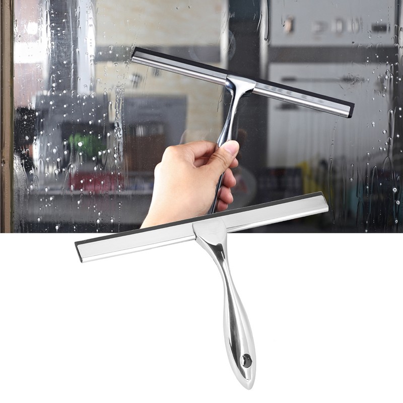 Stainless Steel Glass Cleaner Window Wiper Bathroom Glass Tile Scraper