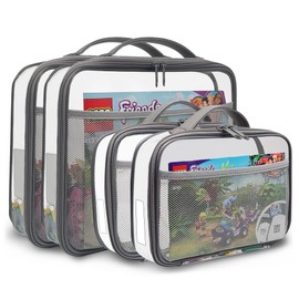 holay PVC Blocks with Zipper, Toy, Clay, Board Game, Storage Case (Name Tag, Manual Bag) (Grey, Small, Large)