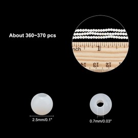 NBEADS 2 Strands Natural Freshwater Shell Pearls, 2.5 mm White Flower Pearl Strands Round Loose Beads for Jewellery Making, Bore Size 0.7mm, Approx 180pcs/Strand