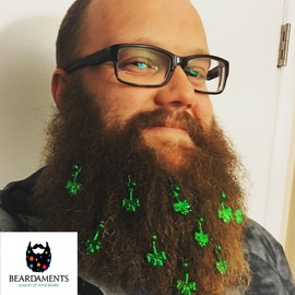Beardaments - St Patrick's Day Beard Ornaments - Beard Baubles - 12-pack