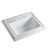 Oaker 6594-43 Rectangular 22" Drop in Bathroom Sink with Overflow,