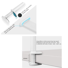 HWZ Phone Stand Holder : Flexible Arm Clip Cellphone Mount for Desk Flexible Lazy Long Arm Gooseneck Mount Compatible with 3.5-6.3" Devices