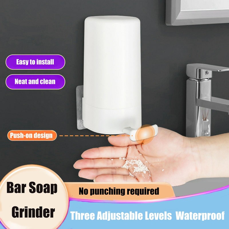 Bar Soap Grinder Dispenser, Wall Mounted Adjustable Powder Dispensing Bar