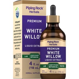 White Willow Bark Liquid Extract Alcohol Free, 4 fl oz (118 mL) Dropper Bottle