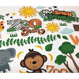 Paper Die Cuts - Zoo Fun - Over 60 Cardstock Scrapbook Die Cuts - by Miss Kate Cuttables