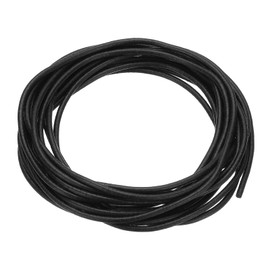 PATIKIL Silicone Foam Seal Strip, 5M(16.4FT) 5.5mm(0.22") Dia Backer Rod Round High Density Solid Sponge Rubber Weather Stripping Cord for Sealing Gap Blocker Insulation, Black