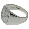 Fine Signet Ring 925 Silver with Howlite, Silver