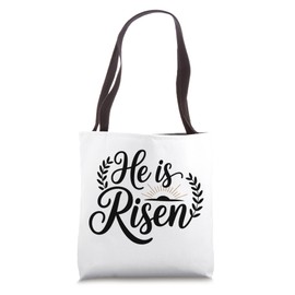 He Is Risen Christian Easter Tote Bag