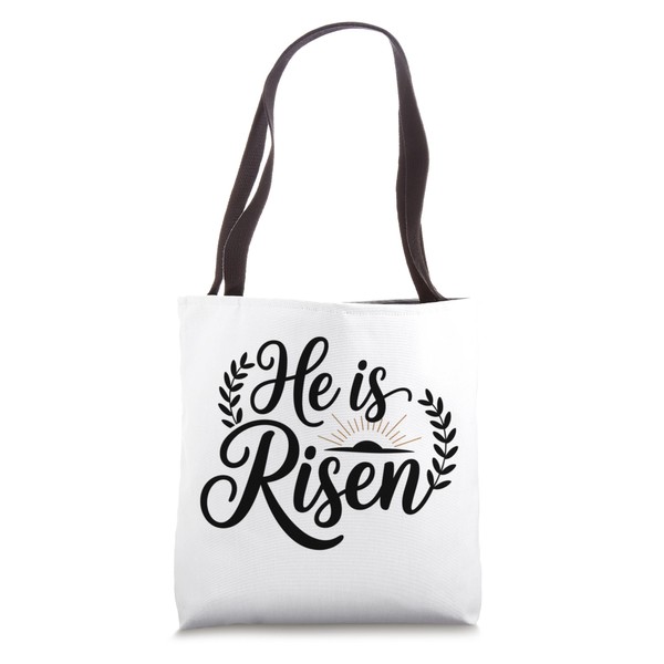 He Is Risen Christian Easter Tote Bag