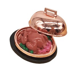 EXCEART Mini Doll House Decorations - Thanksgiving Mini Resin Turkey for Kids Play House Accessories and Home Decor - Multi Colored Miniature Turkey Figurine 1.50X1.14X0.98 Inch