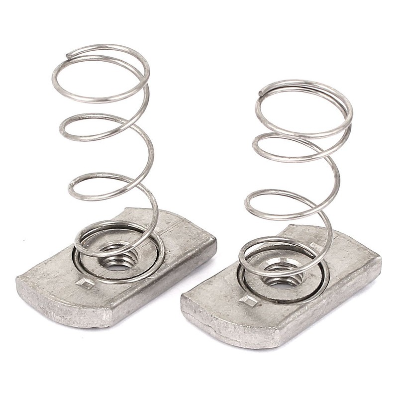 Sourcingmap M8 304 Stainless Steel Long Spring Channel Nuts 5pcs