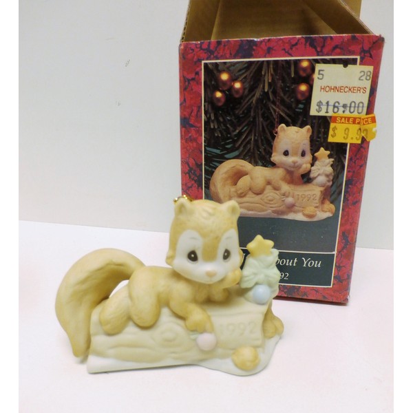 Precious Moments Figurine Christmas Ornament ~ I'm Nuts About You ~ Dated 1992 ~ #520411