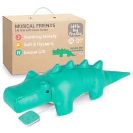 Little Big Friends Musical Friends | Pull String Cord Musical Toy for Baby | Special Stuffed Animal | Easy to Clean | Achille The Crocodile