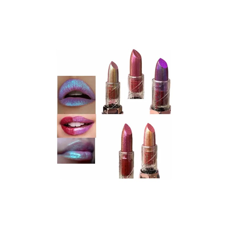 24 Labial Holográfico Labial De Hadas Mayoreo Larga Duración
