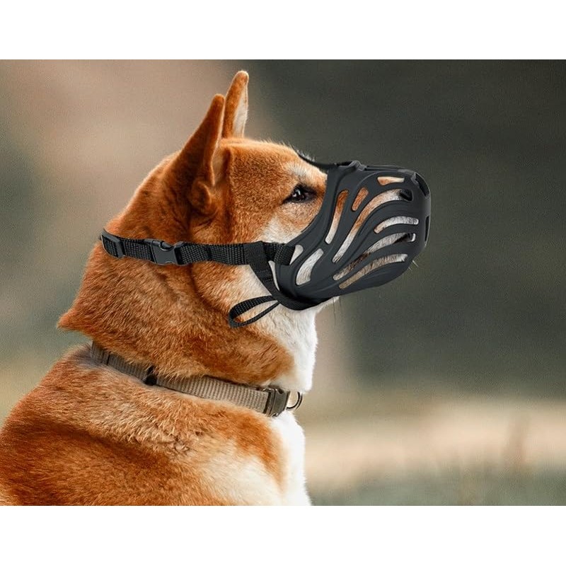 Basket Muzzle for Dogs, Breathable Comfortable Dog Muzzle, Drinkable Prevents