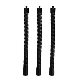 GRIFITI Nootle 8-9 Inch Flexible Metal Black Gooseneck Arm Leg Stand 3 Pack 1/4 20 Threaded Male Female for Cameras, Clamps, Phone and Tablet Mounts