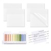 WSCHU 400 Pcs Transparent Sticky Notes, 3 x 3 Inch