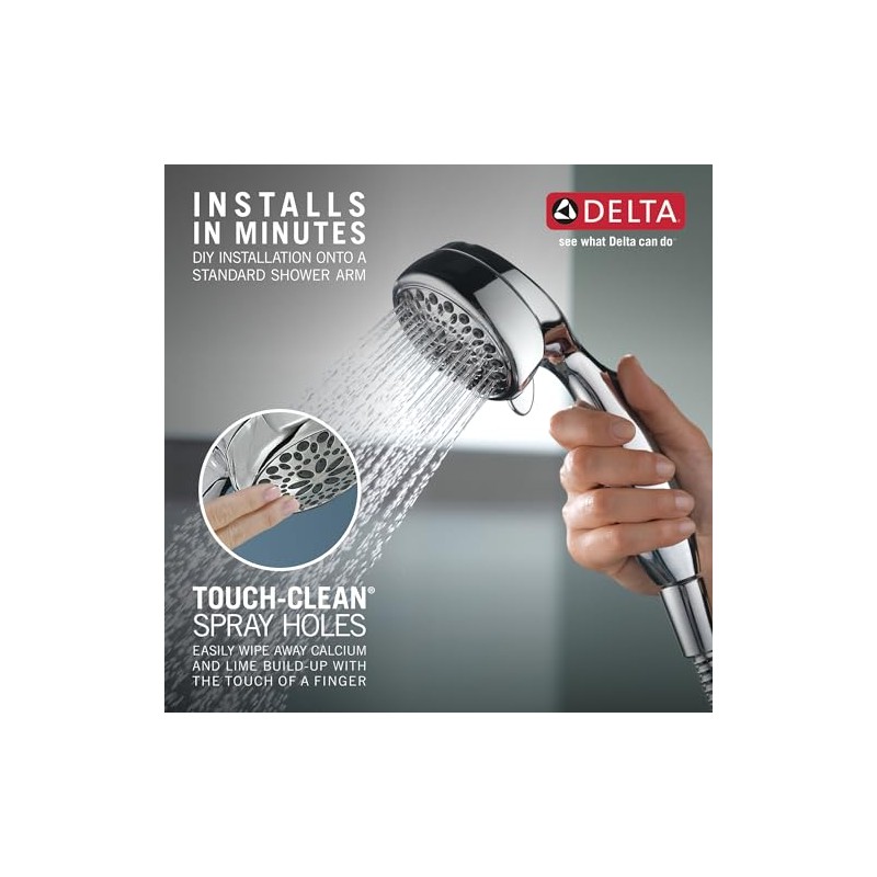 DELTA FAUCET 75701C 7-Setting Hand Shower, Chrome