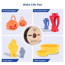 PETG Filament for 3D Printer, JAMG HE 1.75mm 1KG Precision +/- 0.02 mm PETG Filament Spool for 3D Printing Refills (2Black)