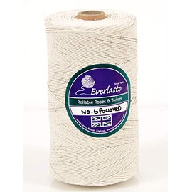 NO.6 (1.5MM) EVERLASTO POLISHED COTTON TWINE SPOOL - 0.5KG 1KG (0.5KG SPOOL)